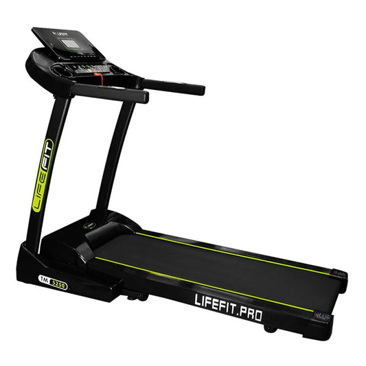 LIFEFIT TM5250 Professionelt foldbart løbebånd, 3HK motor, 17 km/t maksimal hastighed, 120 kg vægtkapacitet, Bluetooth, installationsfrit med LED Smart Display til hjemmetræning