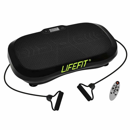 [EU DIREKT] LIFEFIT F-DESK-01-01 Vibrationsplade Træningsmaskine med Ringe Modstandsbånd Kroppetræning Vibrationsfitnessplatform Hjemme Træningsudstyr til Muskelformning