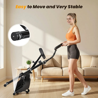 Formill YZJ508 magnetisk motionscykel - 6 kg svinghjul, 150 kg maks. belastning, dobbelt remtræk og bremsesystem, smart LCD, sammenfoldelig indendørs cykel til hjemmekontoret