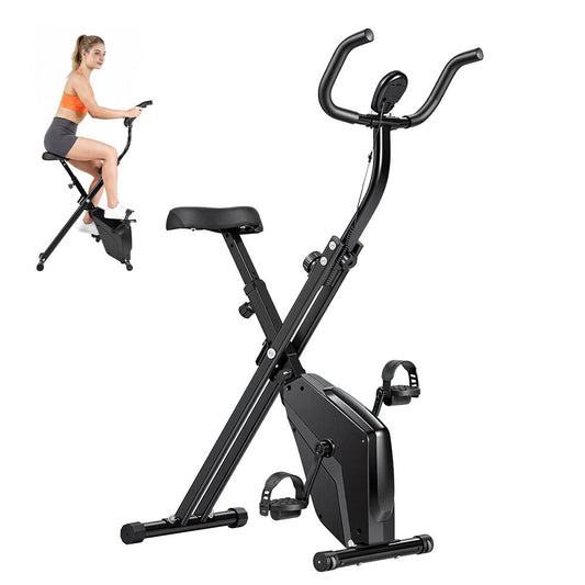 Formill YZJ508 magnetisk motionscykel - 6 kg svinghjul, 150 kg maks. belastning, dobbelt remtræk og bremsesystem, smart LCD, sammenfoldelig indendørs cykel til hjemmekontoret