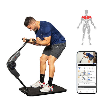 [EU Direkte] HALYTUS Hookee Plus Alt-i-en Smart Fitnessudstyr 5-100 lbs Modstand 20 Niveaus Justerbar Modstand App Træningsguide til Mave Hoftet Ben til Hjemmegymtræning med 1 Års Gratis Kurser