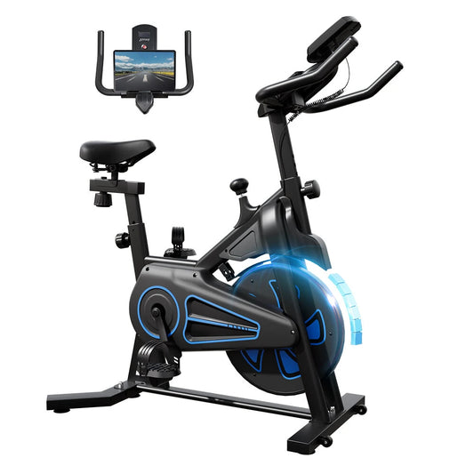 Formill QK116C Indendørs Magnetisk Motionscykel - Hviskende Stille 6KG Svinghjul, Modstandsniveauer, 100KG Kapacitet, LCD Skærm, Justerbart Styr & Sæde