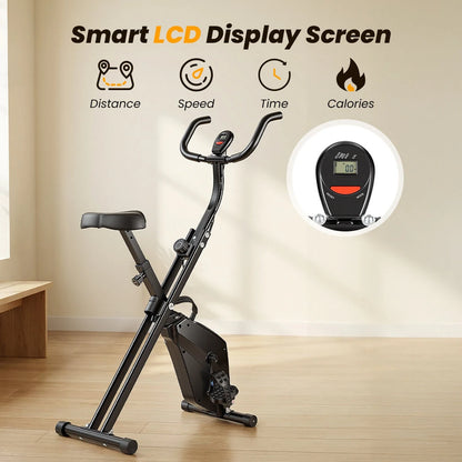 Formill YZJ508 magnetisk motionscykel - 6 kg svinghjul, 150 kg maks. belastning, dobbelt remtræk og bremsesystem, smart LCD, sammenfoldelig indendørs cykel til hjemmekontoret