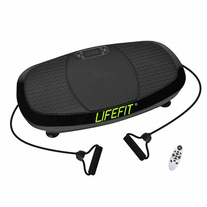 [EU DIREKTE] LIFEFIT F-DESK-03-01 Vibrationsplade Træningsmaskine med Loop Modstandsremme Hjemmetræningsudstyr til Muskelmassage Formning Lav Støj Vibrations Fitness