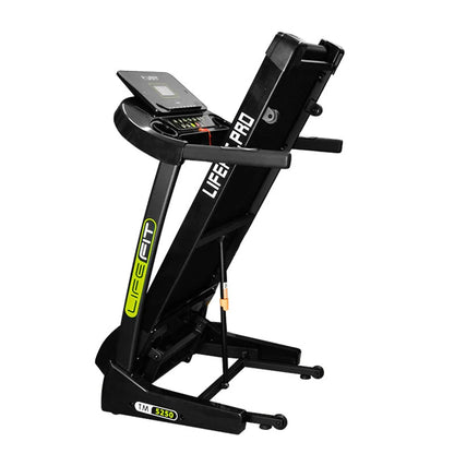 LIFEFIT TM5250 Professionelt foldbart løbebånd, 3HK motor, 17 km/t maksimal hastighed, 120 kg vægtkapacitet, Bluetooth, installationsfrit med LED Smart Display til hjemmetræning