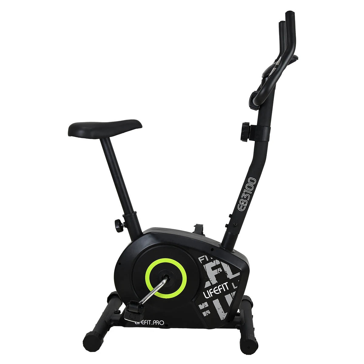 LIFEFIT EB3100 motionscykel 120 kg maks. belastningskapacitet fitnessudstyr med LED-display aerob motionscykel udstyr til hjemmetræning sport