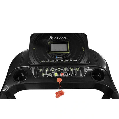 LIFEFIT TM5250 Professionelt foldbart løbebånd, 3HK motor, 17 km/t maksimal hastighed, 120 kg vægtkapacitet, Bluetooth, installationsfrit med LED Smart Display til hjemmetræning