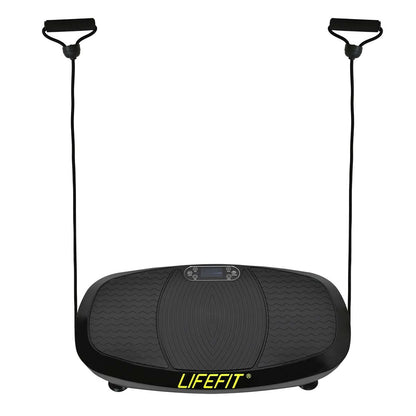 [EU DIREKTE] LIFEFIT F-DESK-03-01 Vibrationsplade Træningsmaskine med Loop Modstandsremme Hjemmetræningsudstyr til Muskelmassage Formning Lav Støj Vibrations Fitness