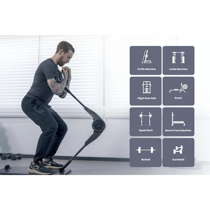 [EU Direkte] HALYTUS Hookee Plus Alt-i-en Smart Fitnessudstyr 5-100 lbs Modstand 20 Niveaus Justerbar Modstand App Træningsguide til Mave Hoftet Ben til Hjemmegymtræning med 1 Års Gratis Kurser