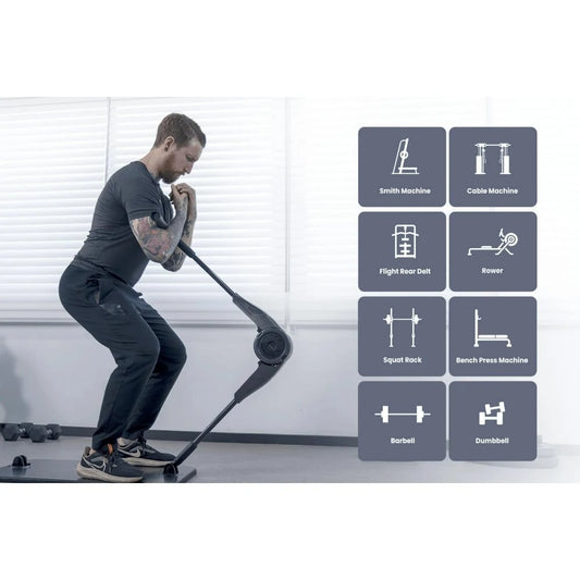 [EU Direkte] HALYTUS Hookee Plus Alt-i-en Smart Fitnessudstyr 5-100 lbs Modstand 20 Niveaus Justerbar Modstand App Træningsguide til Mave Hoftet Ben til Hjemmegymtræning med 1 Års Gratis Kurser