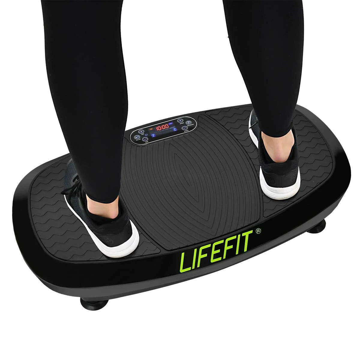 [EU DIREKTE] LIFEFIT F-DESK-03-01 Vibrationsplade Træningsmaskine med Loop Modstandsremme Hjemmetræningsudstyr til Muskelmassage Formning Lav Støj Vibrations Fitness