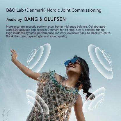 RayNeo Air 4 Smarte AR-glasøjne Hovedmonteret TV med 1200 Nits HDR10 1080P 120Hz Micro OLED Bærbar skærm med B&O-lyd til iPhone-spil film XR-enhed øjenbeskyttelse