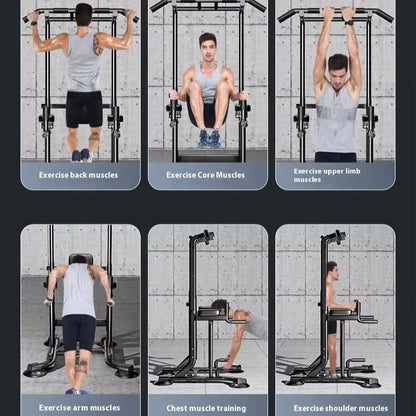 [EU Direct] Bominfit multifunktions-tårn træningsstativ til træk-stående pull-up barstation justerbart dip-stativ træningsudstyr til hjemmegym
