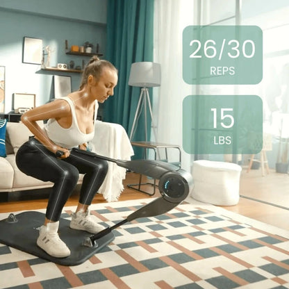 [EU Direkte] HALYTUS Hookee Plus Alt-i-en Smart Fitnessudstyr 5-100 lbs Modstand 20 Niveaus Justerbar Modstand App Træningsguide til Mave Hoftet Ben til Hjemmegymtræning med 1 Års Gratis Kurser