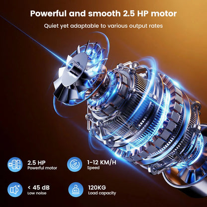 Formill X2NC Sammenklappeligt Løbebånd med 12% hældning, tophastighed 12 km/t, 2,5 HK motor, Fitshow app-forbindelse, 120 kg kapacitet til hjemmekontoret