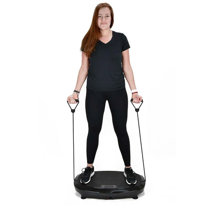 [EU DIREKTE] LIFEFIT F-DESK-03-01 Vibrationsplade Træningsmaskine med Loop Modstandsremme Hjemmetræningsudstyr til Muskelmassage Formning Lav Støj Vibrations Fitness