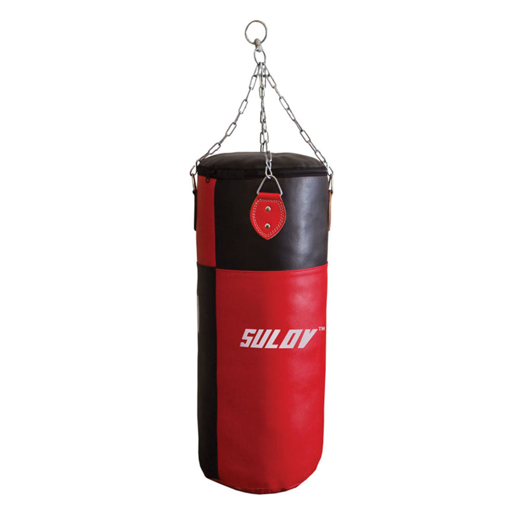 [EU DIREKTE] LIFEFIT Punch Sandbag 100*40cm Bokseudstyr med Metal Kæde og Karabinhage der er velegnet til Fitness træning Slag Spark Karate Taekwondo