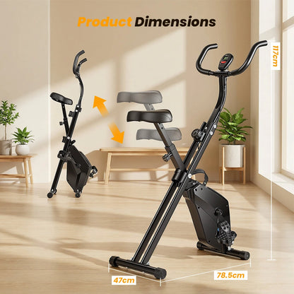 Formill YZJ508 magnetisk motionscykel - 6 kg svinghjul, 150 kg maks. belastning, dobbelt remtræk og bremsesystem, smart LCD, sammenfoldelig indendørs cykel til hjemmekontoret