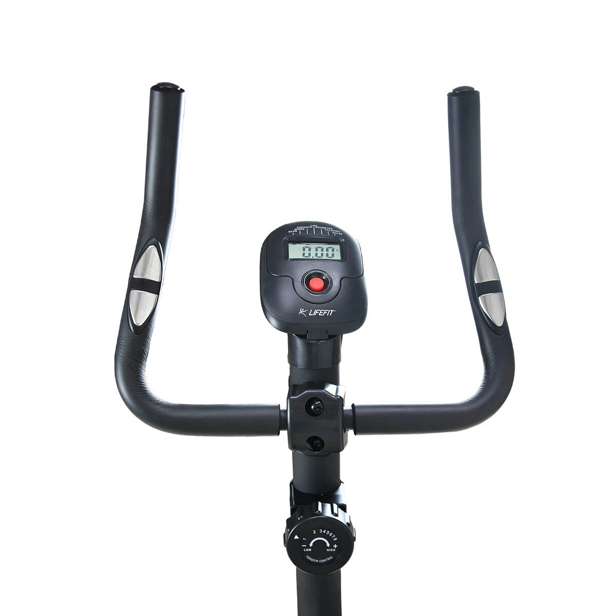 LIFEFIT EB3100 motionscykel 120 kg maks. belastningskapacitet fitnessudstyr med LED-display aerob motionscykel udstyr til hjemmetræning sport