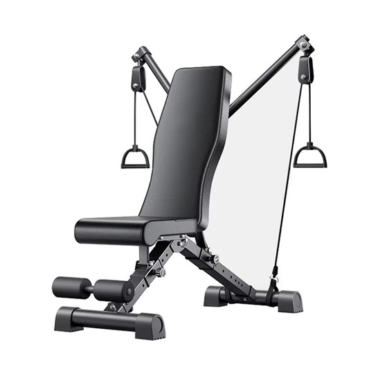 Bominfit Fitnessbænk 300 kg Kapacitet Justerbart rygstøtte 7 Gear Flyvefugl Arm 3 Gear Stålrør Hjemmegym Multifunktionel vægtbænk