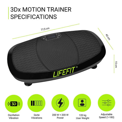 [EU DIREKTE] LIFEFIT F-DESK-03-01 Vibrationsplade Træningsmaskine med Loop Modstandsremme Hjemmetræningsudstyr til Muskelmassage Formning Lav Støj Vibrations Fitness
