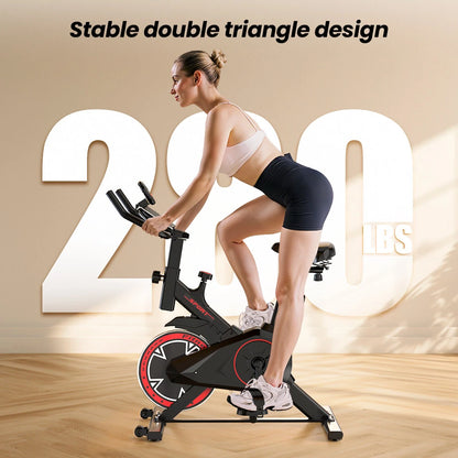 Formill QK101 Smart motionscykel spinningcykel indendørs 6 kg svinghjul ultrastille magnetisk modstandscykel 120 kg belastningskapacitet med justerbart styr og sæde professionel bodybuilding fitness