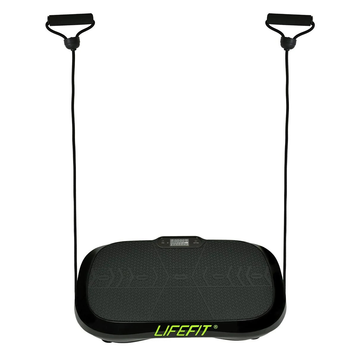 [EU DIREKT] LIFEFIT F-DESK-01-01 Vibrationsplade Træningsmaskine med Ringe Modstandsbånd Kroppetræning Vibrationsfitnessplatform Hjemme Træningsudstyr til Muskelformning