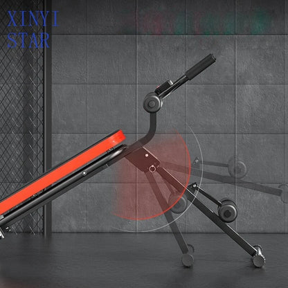 [EU Direct] Bominfit Ab Crunch-maske Foldbar Sidelæg Bughård Træningsbænk 3 Tilt-niveauer Justerbar Abs-træner Kerne-maskine med modstandsbånd og digital LCD-skærm til hjemmegym