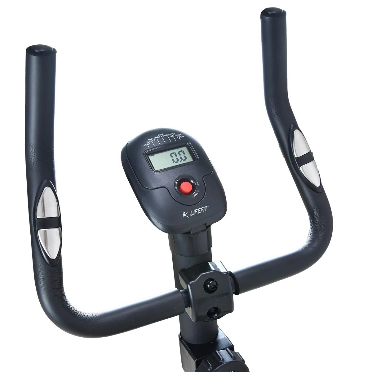 LIFEFIT EB3100 motionscykel 120 kg maks. belastningskapacitet fitnessudstyr med LED-display aerob motionscykel udstyr til hjemmetræning sport