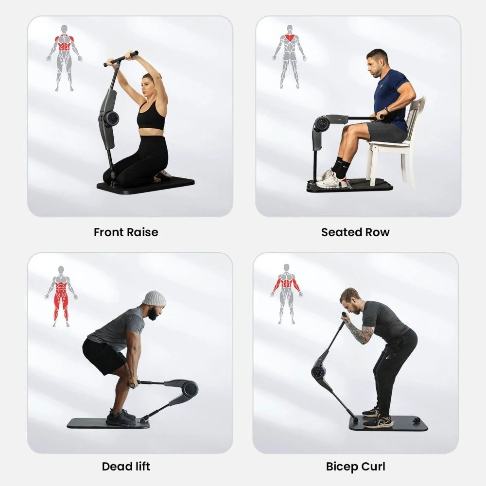[EU Direkte] HALYTUS Hookee Plus Alt-i-en Smart Fitnessudstyr 5-100 lbs Modstand 20 Niveaus Justerbar Modstand App Træningsguide til Mave Hoftet Ben til Hjemmegymtræning med 1 Års Gratis Kurser